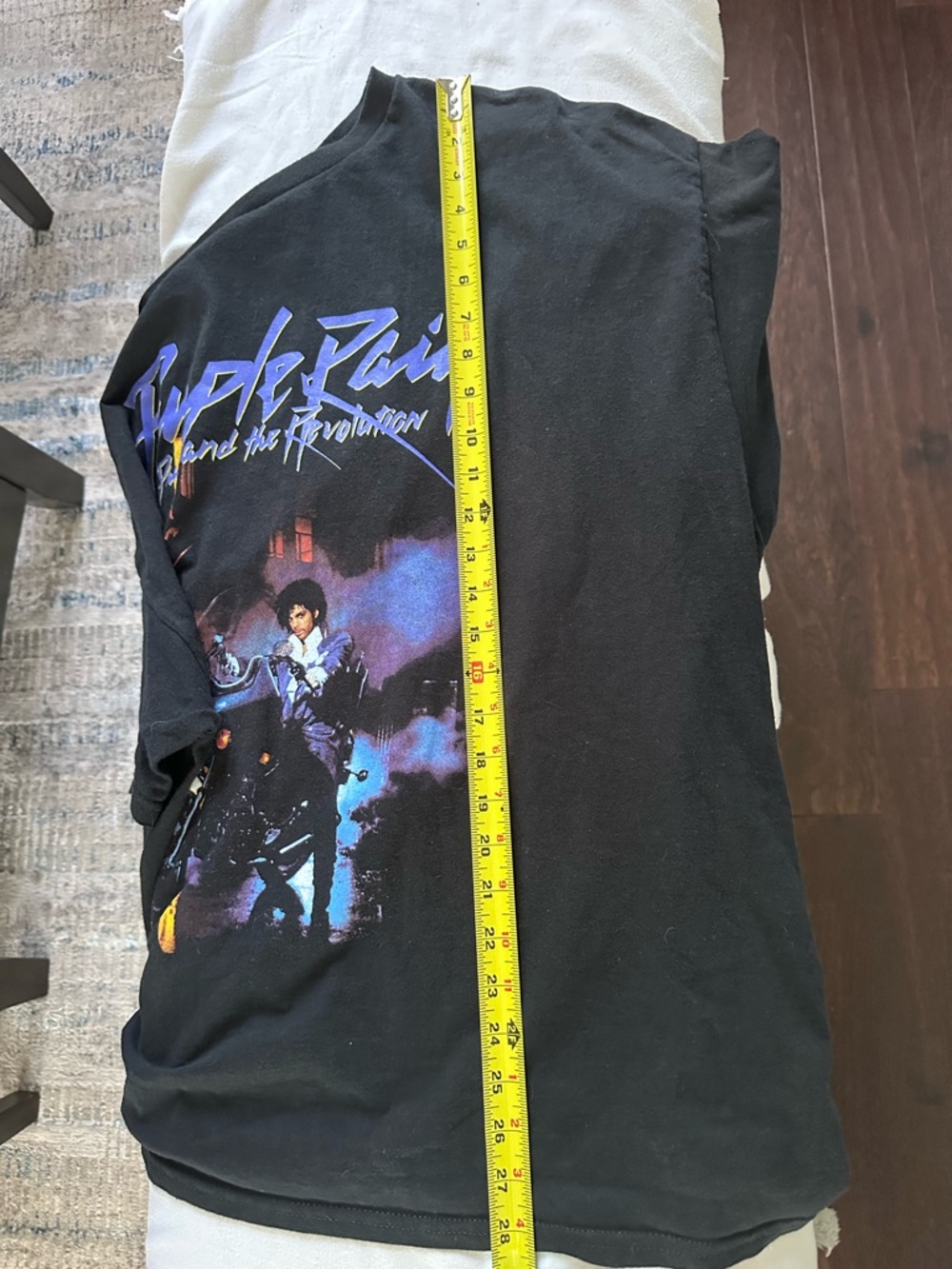Prince Purple Rain Graphic T Shirt 2XL Black Official Estate Band Tee Oversized - Picture 7 of 7